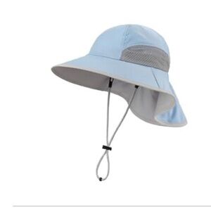 Light Purple Sun Hat with Neck Flap Kids Size 2-6